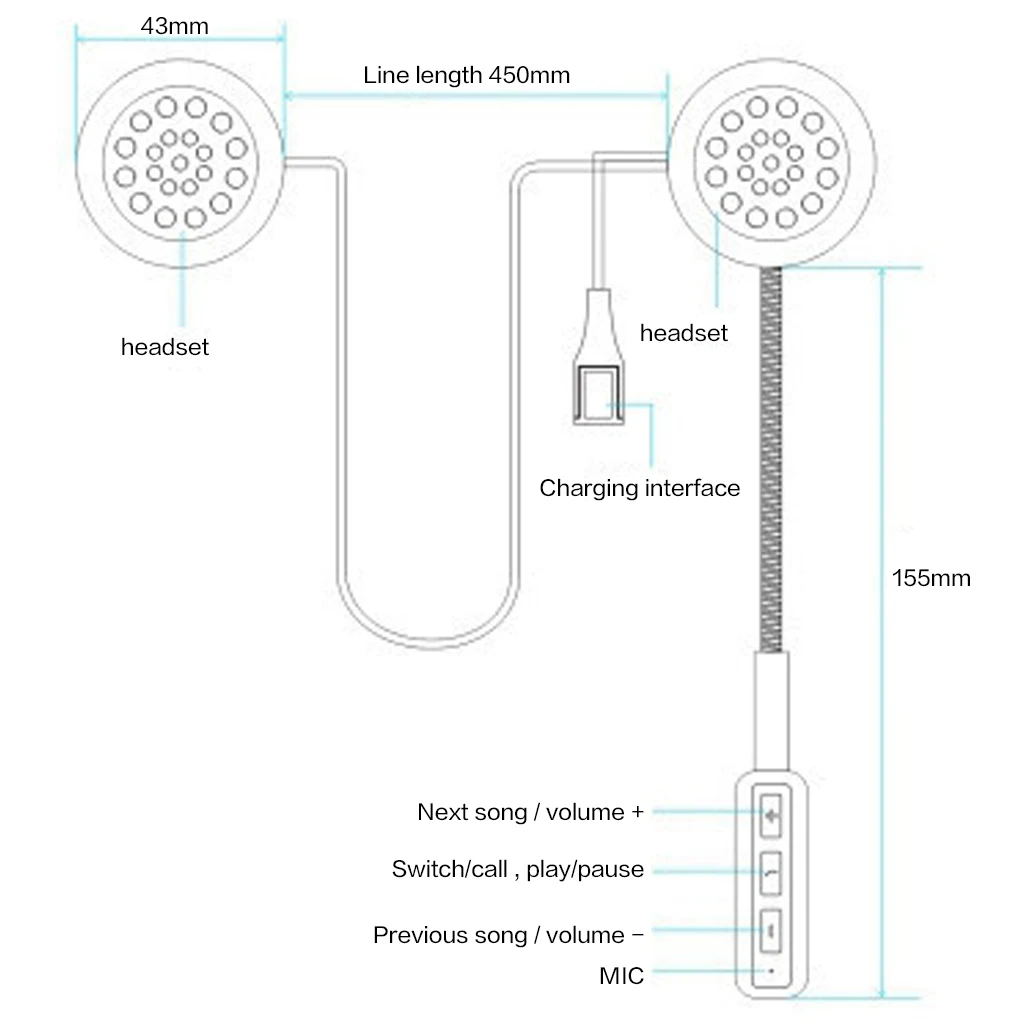 Bluetooth домофон для шлема анти-помех гарнитура для мотоциклетного шлема езда гарнитура MP3 MP4 смартфон