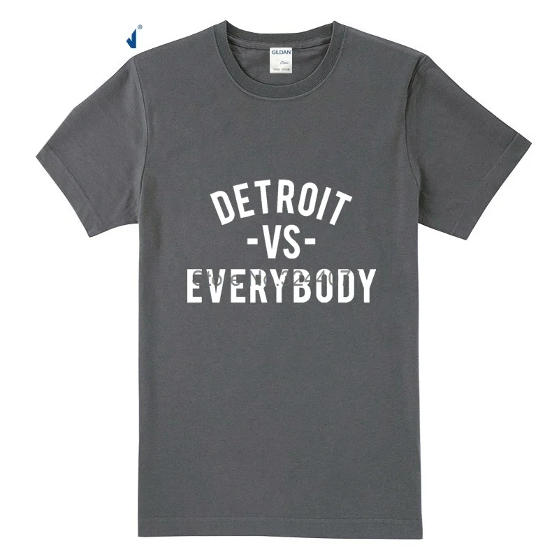 Detroit Vs Everybody Graphic Shirt 9 цветов Le футболка простая хлопковая Мужская Специальный