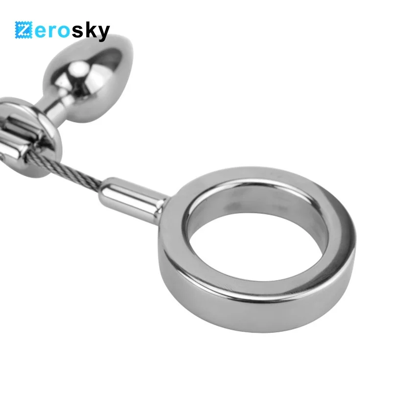 Zerosky Мужской Пояс верности металлическая Мужская клетка для пениса Кольца со