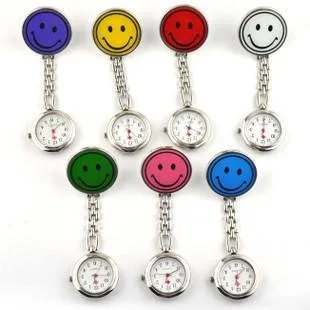 Free Shipping 200Pcs/Lot Hot promotion New arrive Smiling face pocket nurse watch gift 7 colors free ship DHL|watch tv on mobile phone|gift pangift