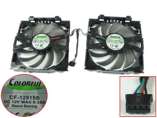 Двойной вентилятор сервера coionfiii Inno3D CF 12915S DC 12V 0.35A 92x98x20 мм|Кулеры и системы