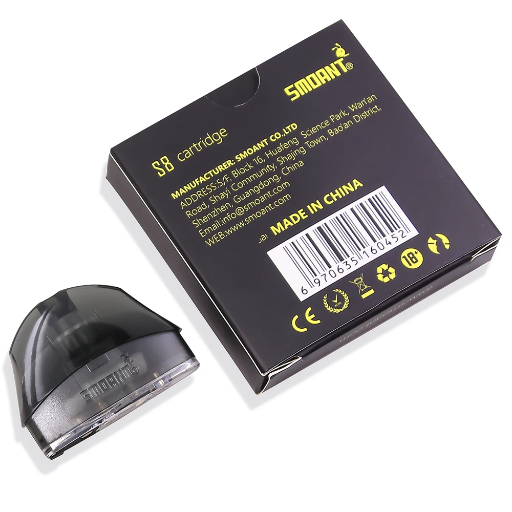 Оригинальный картридж Smoant S8 емкостью 2 мл сопротивление катушки Ом для набора Pod
