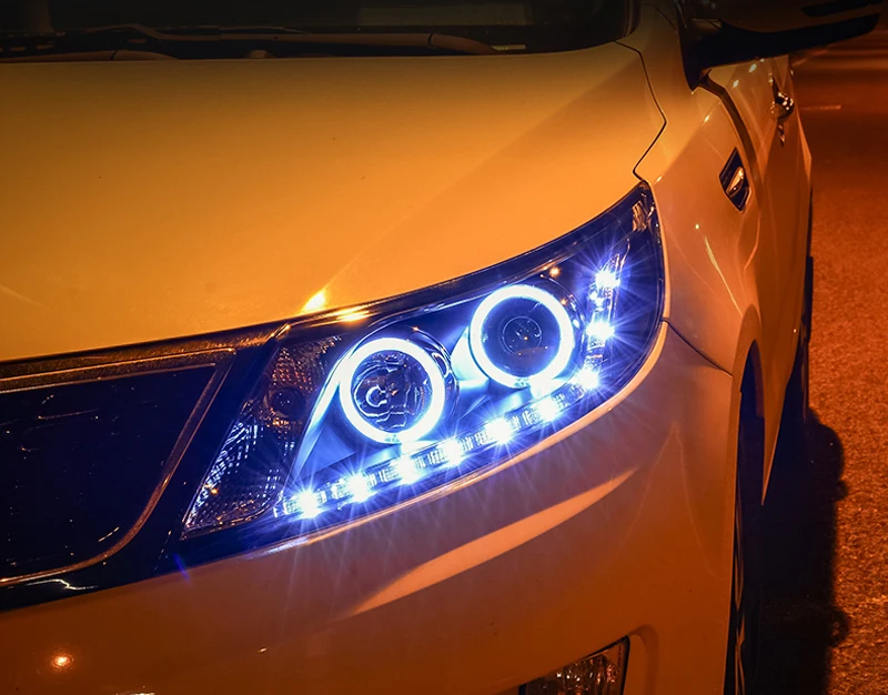 Автостайлинг для Kia K2 фары 2011 2014 Rio светодиодный ные DRL Биксеноновые линзы Дальний