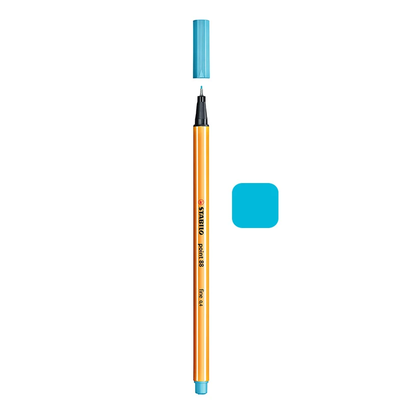 1 шт. Stabilo Point 88 Fineliner 0,4 мм фломастер Профессиональный маркер для рисования лайнер иллюстрация эскизная ручка дизайн - Цвет: sky blue