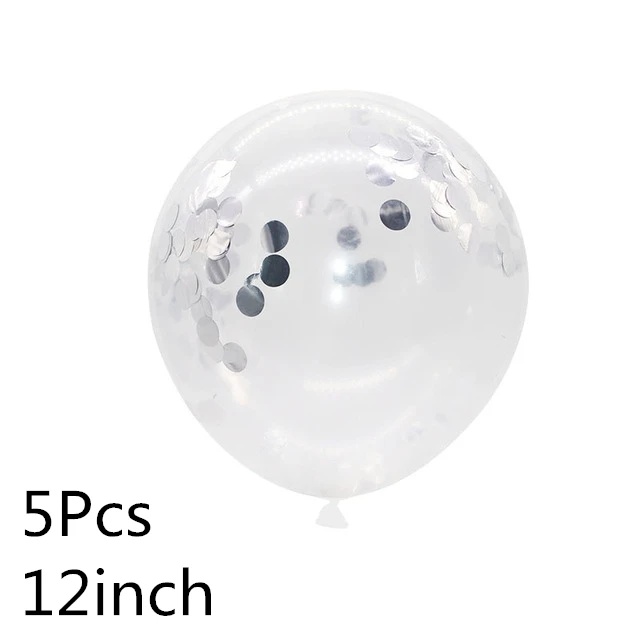 5pcs silver Комплект фольгированных воздушных шаров для маленьких мальчиков и девочек на первый день рождения, розовый и голубой номер, фольгированные воздушные шары для детей, украшения для первого дня рождения - Цвет: 5pcs silver