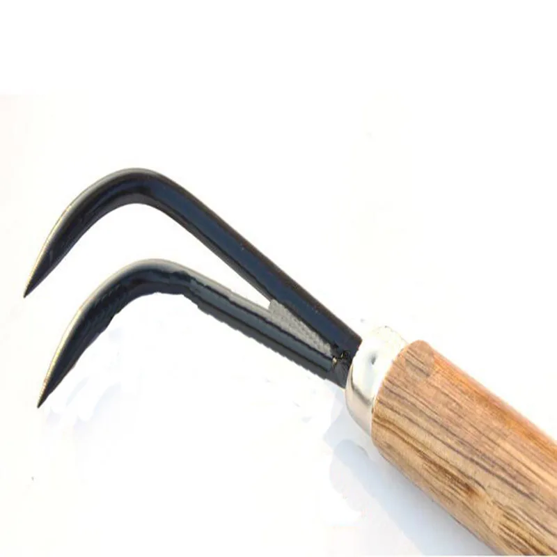 Бонсай инструменты садовые крюк деревянная ручка углеродистая сталь два когтя