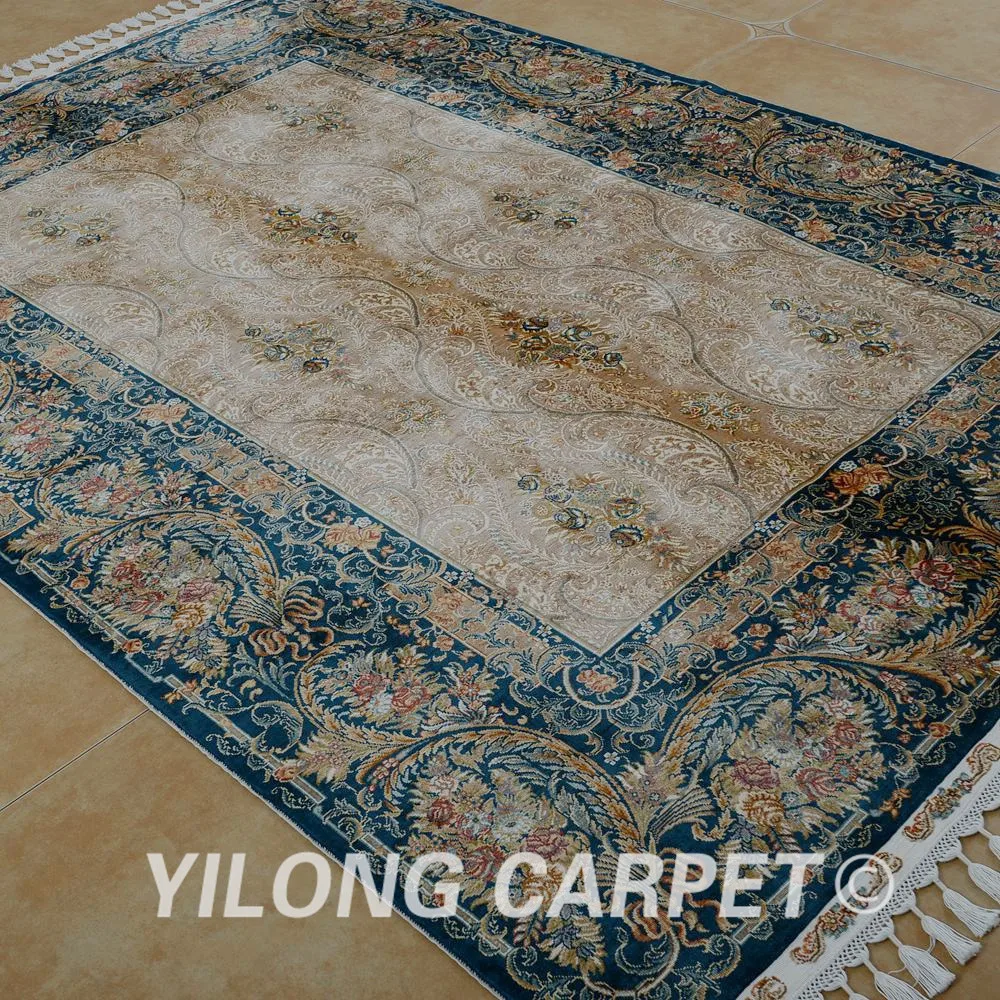 Yilong 5 6 'x 8 2' античный ковер ручной работы из Турции бежевый персидский isfahan для