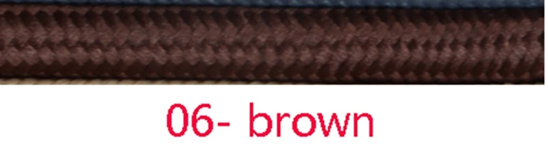06 brown 2 м 3 м 5 м 10 м 2 ядра 0,75 мм2 винтажный ТЕКСТИЛЬНЫЙ ШНУР Электрический провод плетеный кабель - Цвет: 06 brown