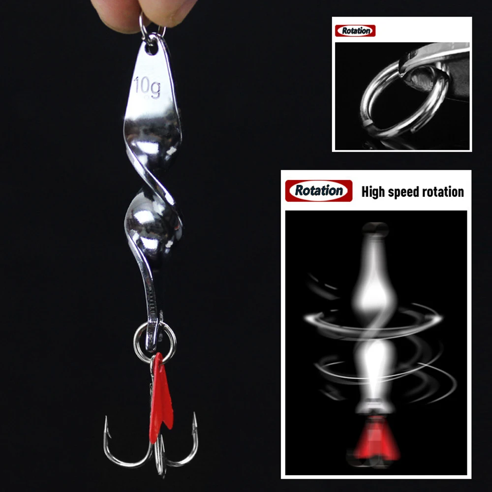 JACKFISH 10/14/15/28 г блестящая шумовая блесна с тройным крючком металлическая приманка