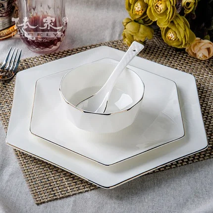 Tangshan Высококачественная костяная китайская посуда китайские блюда креативная