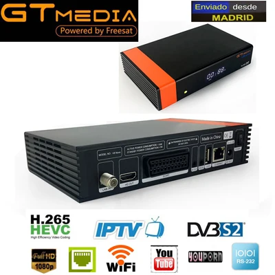 Белый Gtmedia V8 NOVA такая же, как и FREE SAT V9 супер DVB-S2 встроенный wifi Поддержка AVS+. 265 спутниковый приемник с учётной записью - Цвет: Белый