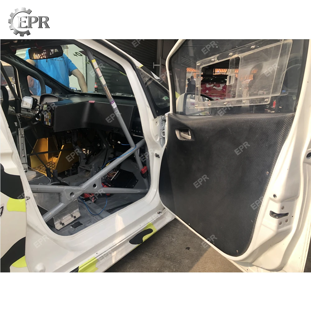 Панель двери из углеродного волокна для Honda Jazz Fit GK5(-) Тип дорожки Передняя Внутренняя дверь карты тела комплект настройки Jazz интерьер гонки