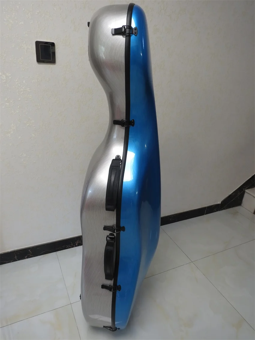 grey blue Комбинированный композитный чехол из углеродного волокна для виолончели 4/4 - Цвет: grey blue