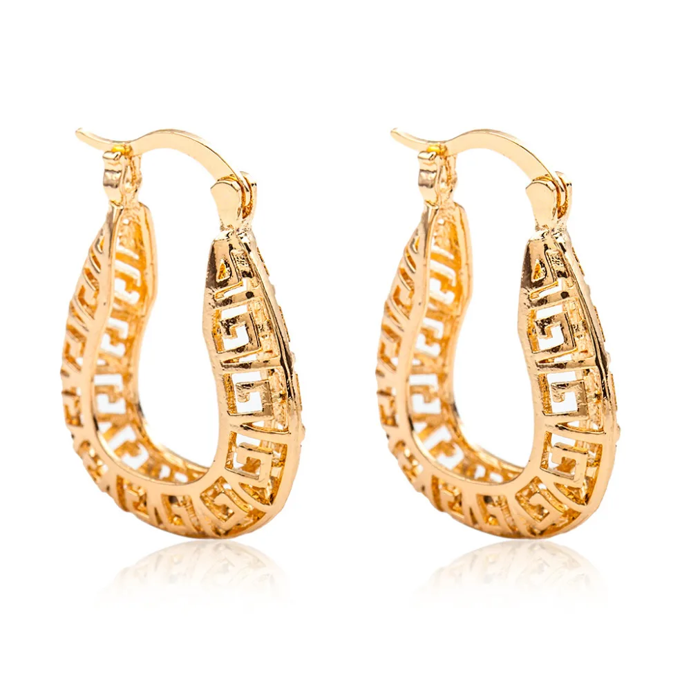 Женские серьги кольца в форме цветка золотого цвета|hoop earrings for women|fashion hoop earringshoop |
