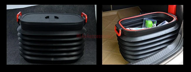 4L/18L/37L Складной автомобильный ящик для хранения ковша багажник коробка сумка Гибкая телескопическая коробка для хранения бочка-контейнер для JEEP/TOYOTA/FORD ect