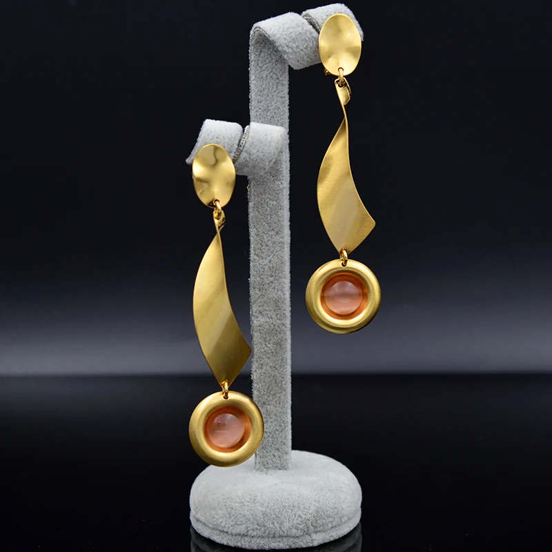 Солнечные ювелирные изделия Модные 2021 длинные висячие серьги высокого качества