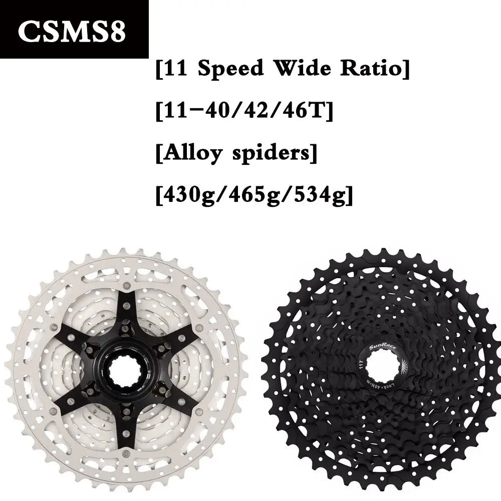 Sunracing CSMS8 MTB велосипед 11 скоростная кассета свободного хода велосипеда 11-40/42/46T
