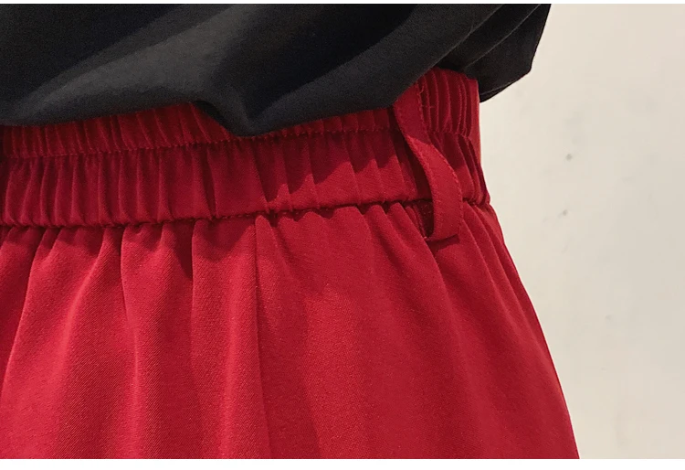 XXXL повседневные женские шорты средней длины летние новые богемные свободные шорты с высокой талией юбки женские элегантные широкие шорты