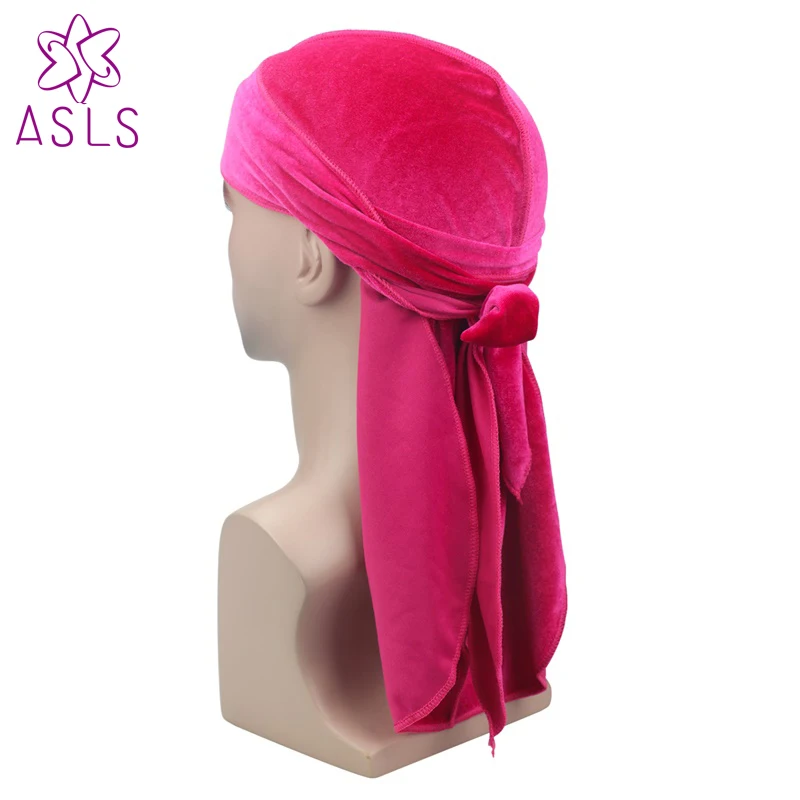 Новые роскошные мужские вельветовые Бандана тюрбан шляпы парики Doo Durag