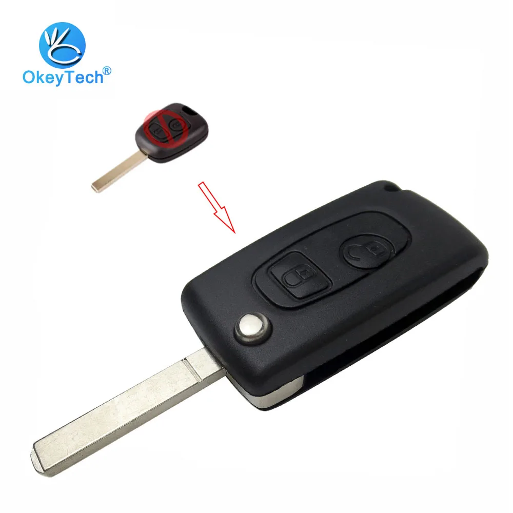OkeyTech модифицированный для Citroen C1 C2 C3 чехол ключа саксофона Xsara без канавки лезвие