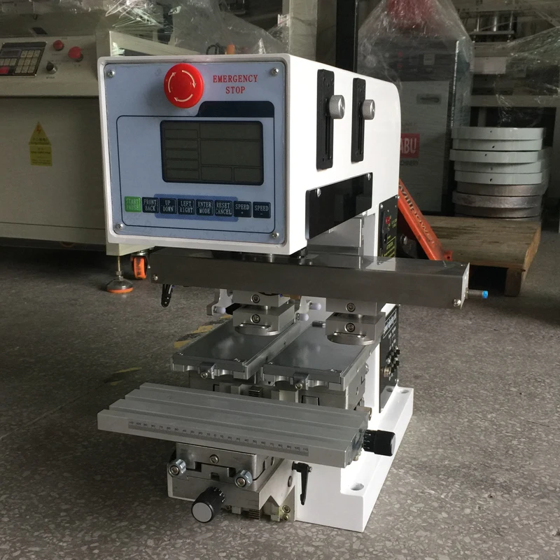 Настольный автоматический 2 цвета этикетки тампон печатная машина тампо принтер