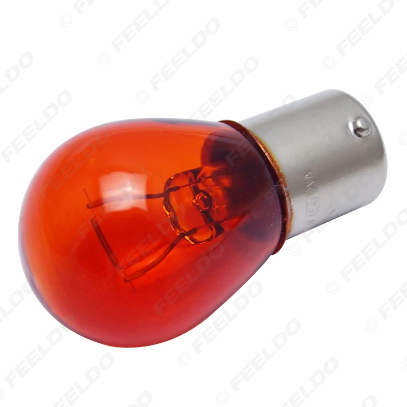 FEELDO 50pcs 1156 S25 12V21W BAU15S Car Clear Glass Lamp Turn Tail Bulb Auto Indicator Halogen Lamp #HQ4297 images - 6