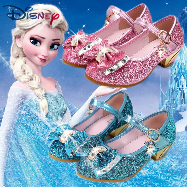 Босоножки Disney для девочек Холодное сердце сандалии с блестками Детская летняя