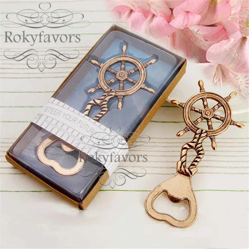20PCS Ship Rudder Bottle Opener Wedding Favors Navy or Nautical Themed Party Engagement Shower Event Gifts | Дом и сад