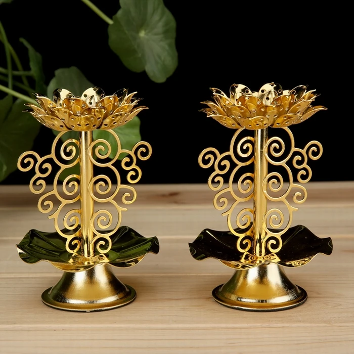 Подсвечник Lotus лампа Будды для подсвечника светильник в металлической рамке