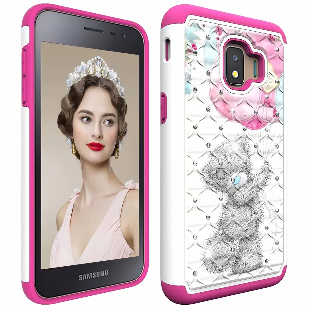 2 в 1 Алмазный чехол для телефона Samsung Galaxy S8 S9 Plus J2 J3 J7 A6 2018 Note 9 цветной мерцающий