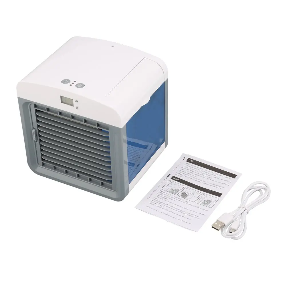 Convenient Air Cooler Fan Portable Digital Air Conditioner Humidifier Space Easy Cool Purifies Air Cooling Fan for Home Office
