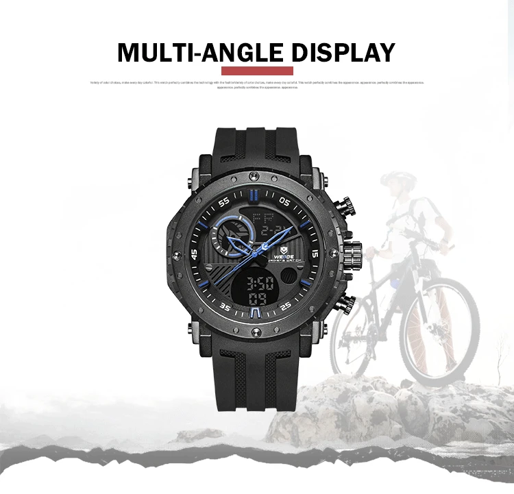 WEIDE часы для мужчин Роскошные Saat мужские спортивные силиконовые аналоговые