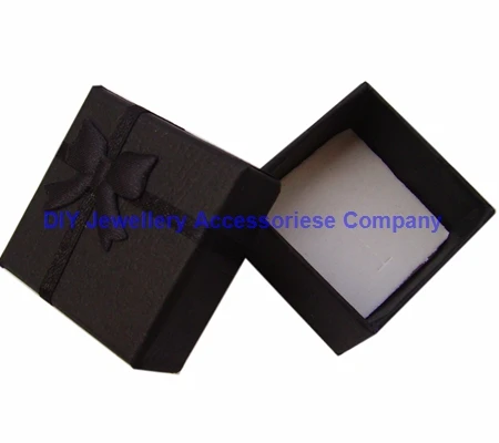 Fashion Ribbon Jewelry Box  Multi Colors Ring Earrings Pendant 4x4x3cm Display Packaging Gift images - 6