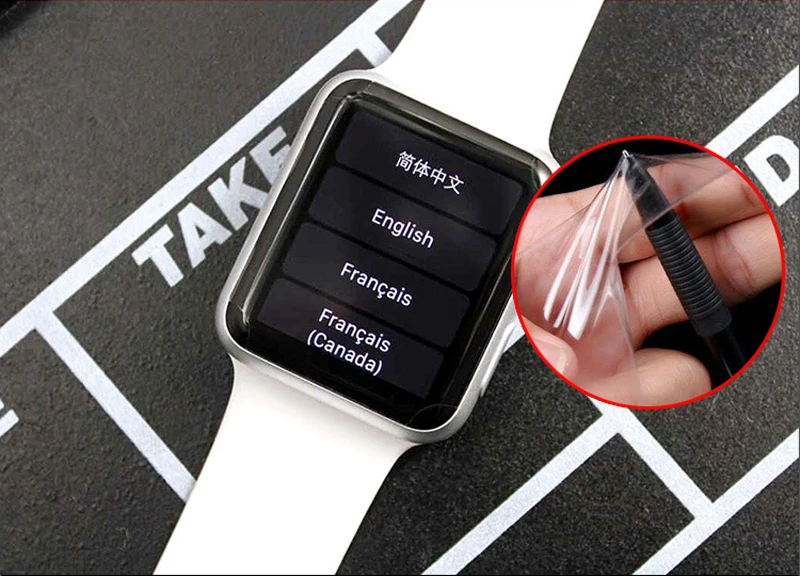 10 шт. Ультра прозрачная TPU мягкая LCD полная защитная крышка для экрана Apple Watch 42 мм 38