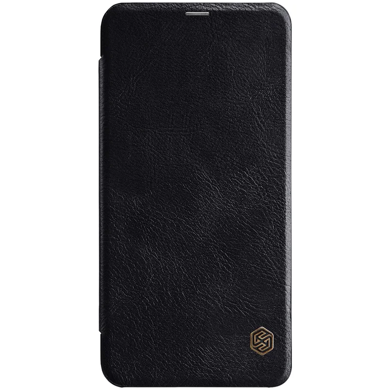 Черный Nillkin Xiaomi Redmi Note 7 6 Pro Qin Флип кожаный чехол роскошный Слот для карт чехол для телефона для Redmi Note 7 6 Pro Nilkin задняя крышка - Цвет: Черный