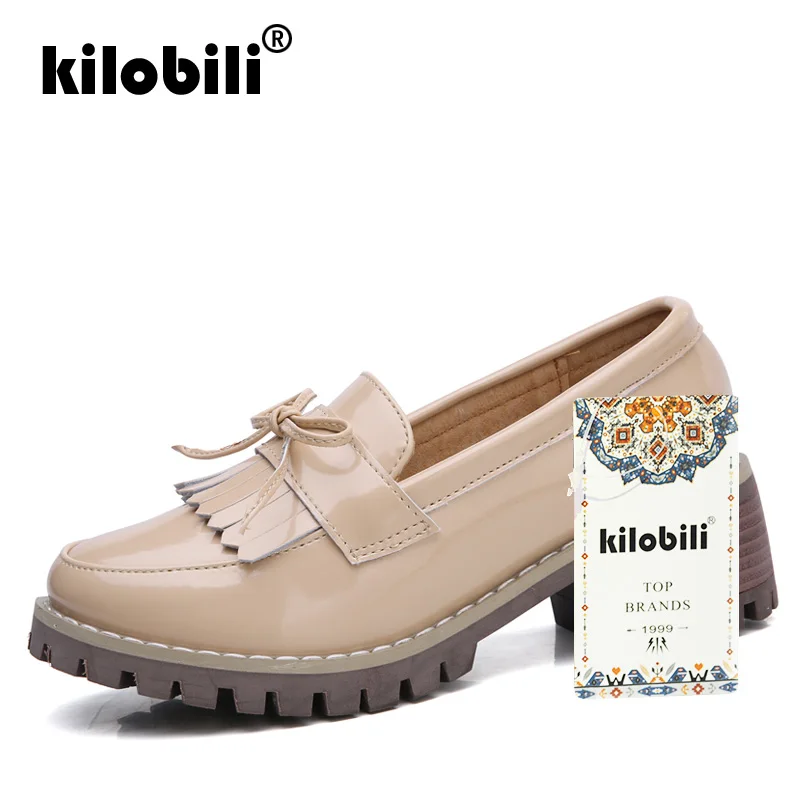 Kilobili/2019 г. весенние женские туфли-оксфорды модельные туфли-лодочки из