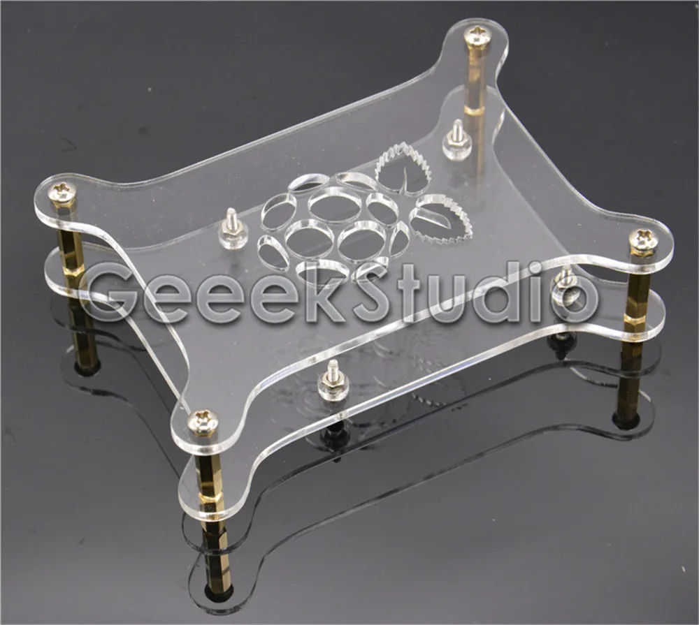 Прозрачный акриловый чехол прозрачный корпус с логотипом для Raspberry Pi 2/3 Модель