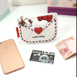 Дорожная косметичка Hello Kitty из ПВХ, новейшие модные красные и белые классические винтажные Конверты в 2018 году