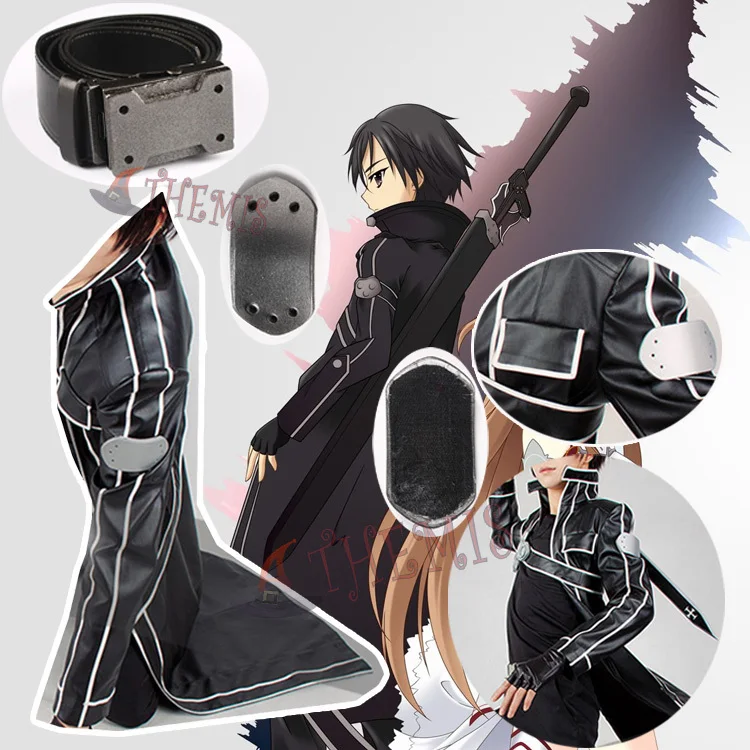 Athemis Sword Art Online Kirito Leather Cosplay Costume High Quality Any Size Outfit Custom Made