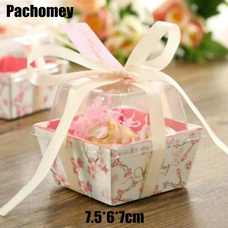 Коробка для конфет Baby Shower коробки свадебных сувениров с лентой подарки гостей