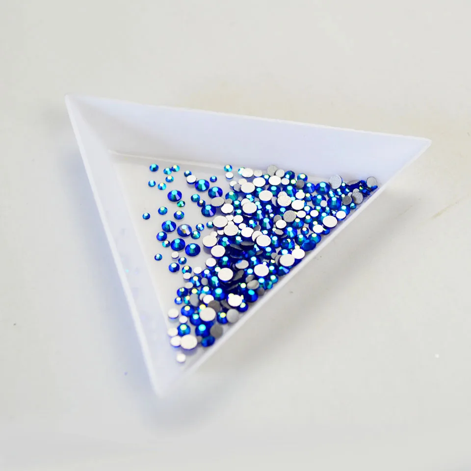 Стразы с синими кристаллами для дизайна ногтей драгоценные камни стразы