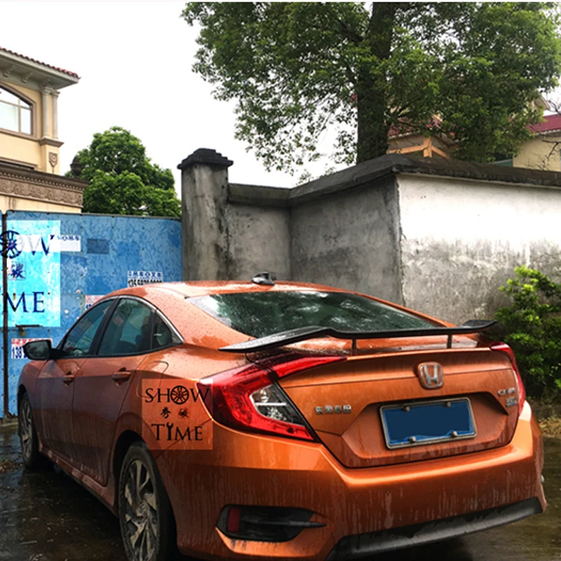 Подходит для Honda Civic спойлер 2016 2017 10 поколения GT стиль Высокое качество Черный
