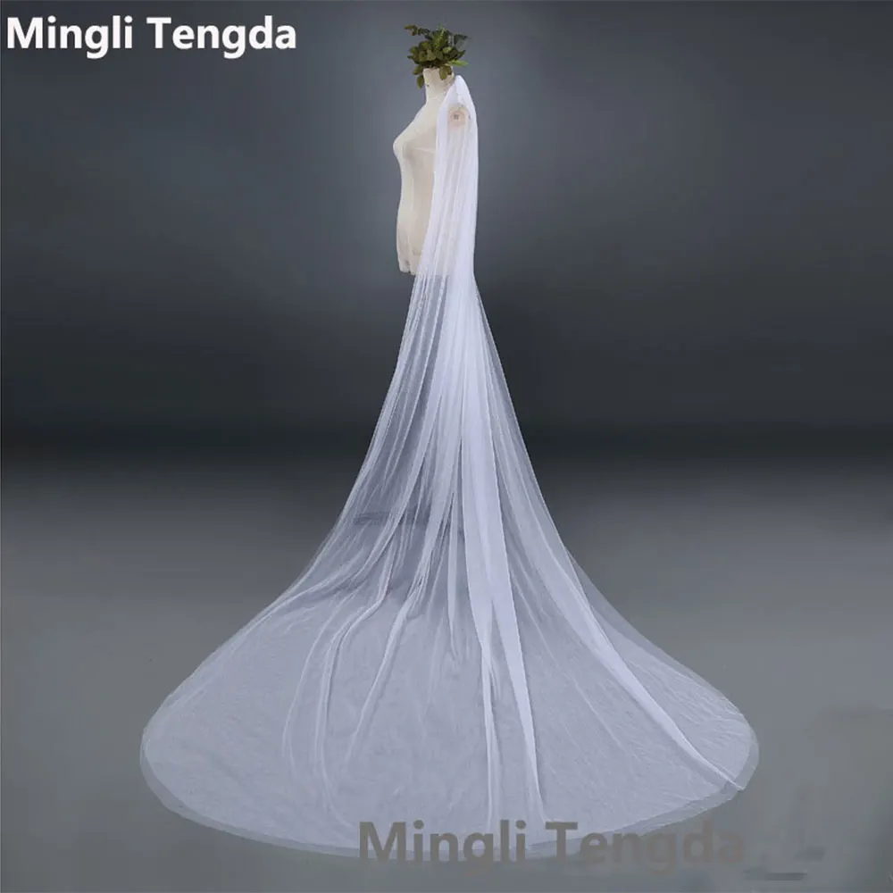 Фата свадебная Mingli Tengda длиной 3 м фата с конфетами двухслойная обрезанными краями
