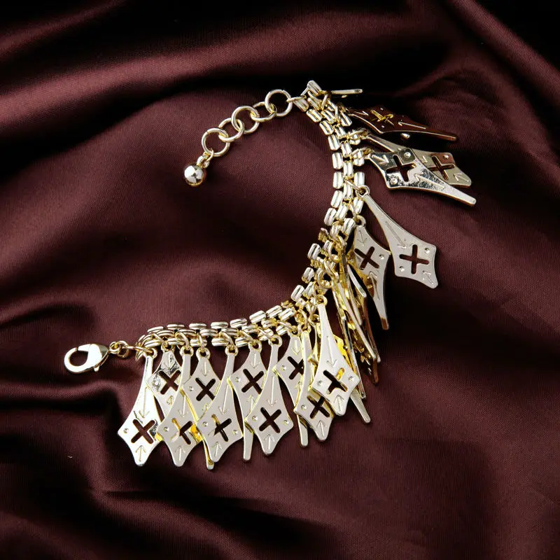 Модный браслет из сплава золотого цвета в стиле стимпанк Новое поступление