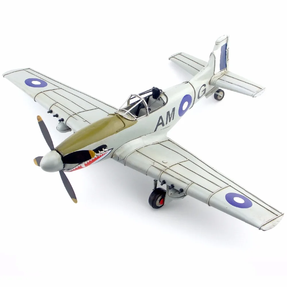 

Military Model Toys World War II USA P-51 Mustang Fighter Handmade Metal Plane Model Toy For Boys Gift Collection Free Shipping