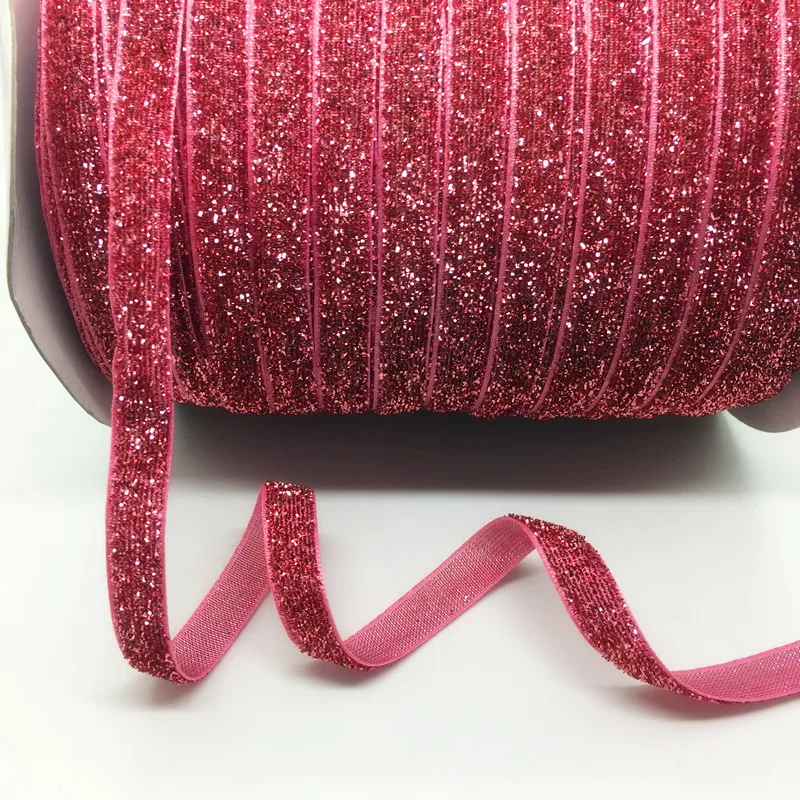 Light Red 5 ярдов 3/"(10 мм) блестящая бархатная лента для украшения свадебной вечеринки лента ручной работы подарочная упаковка бантик для волос DIY Рождественская лента - Цвет: Light Red