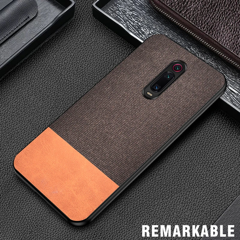 Простая жесткая задняя крышка из полиуретановой ткани для Xiaomi Redmi K20 Pro мягкий