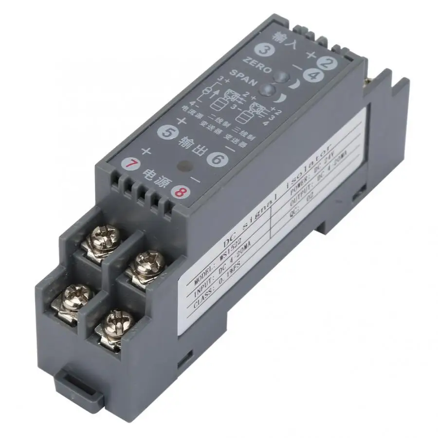 DC 24 В 1 в 1 из переменного тока изолятор сигнала передатчик 4-20mA PLC входной сигнал Функция кондиционера