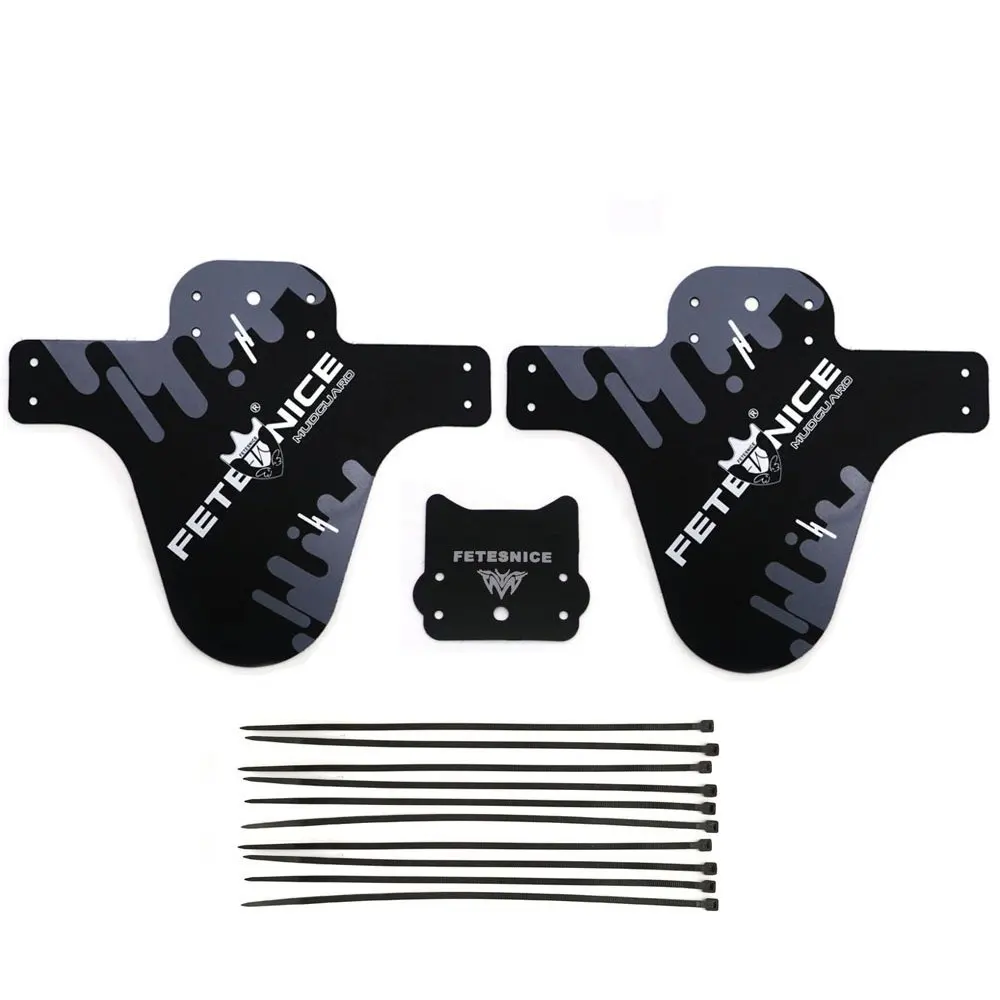 FETESNICE MTB mudguard красочные велосипедные Брызговики задние велосипедные крылья и передние велосипедные крылья набор для велосипеда аксессуары - Цвет: gray