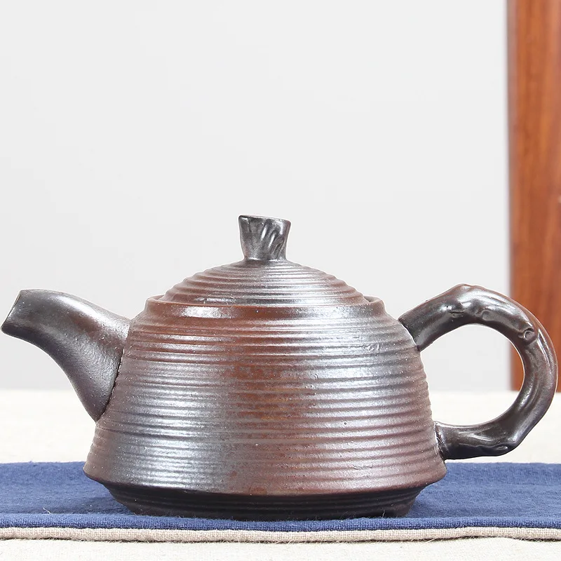 Чайный сервиз с оригинальным источником чайный из грубой древесины антикварные